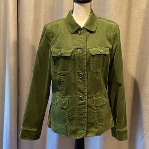 Talbots Green Velveteen blazer, size 10.